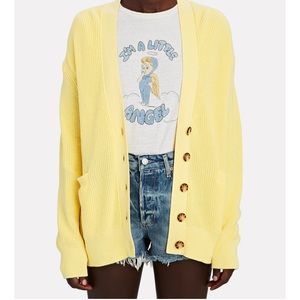 RE/DONE 90s oversized cardigan - lemon - size small